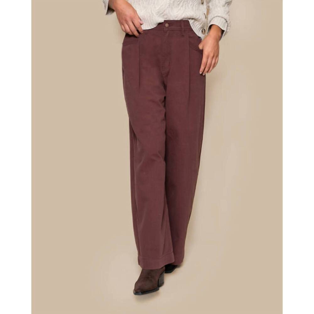 NEW SUNCOO jim straight leg pant in prune